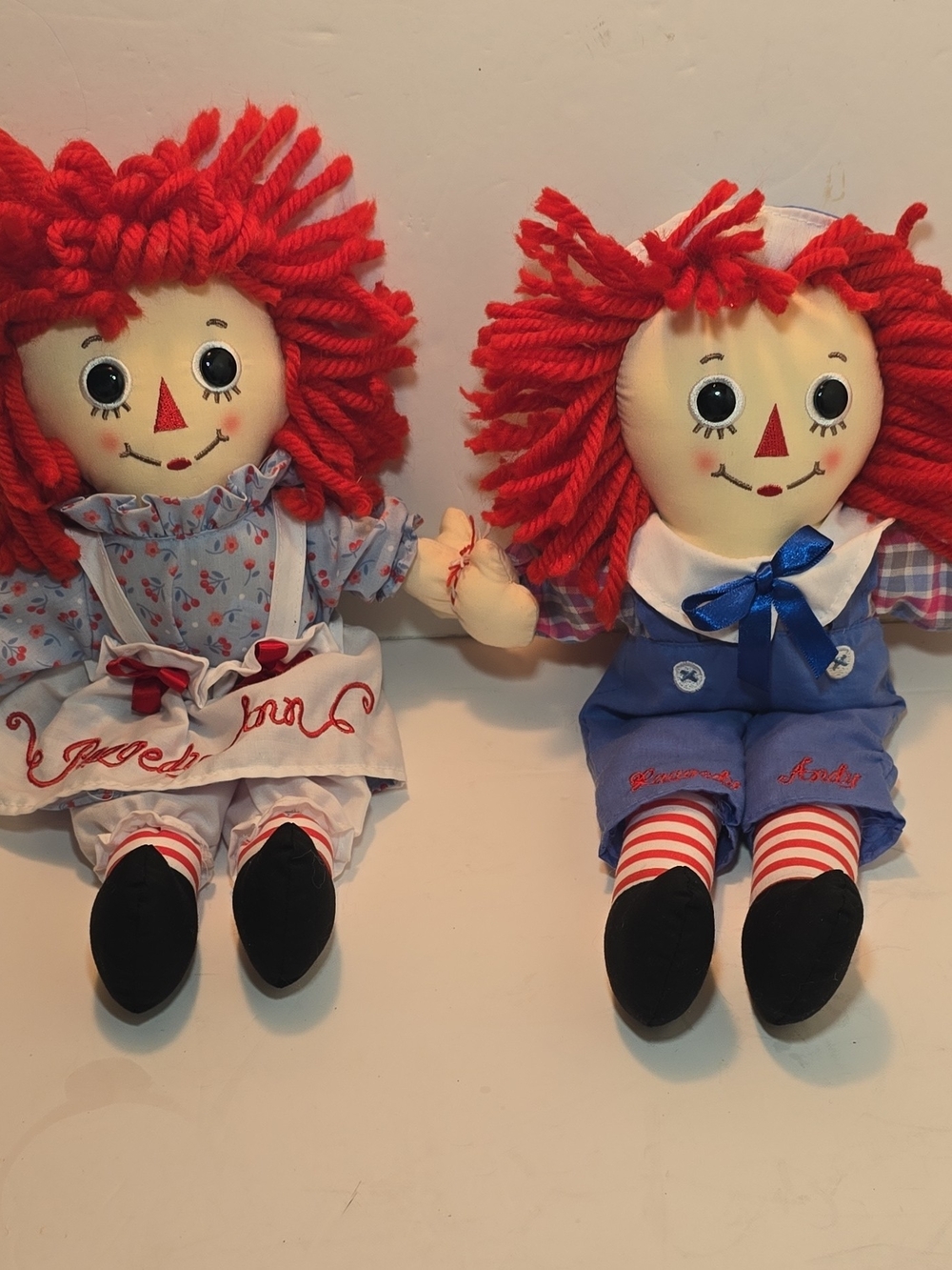 Raggedy Style Red-Haired Plush Doll Pair - Kids Toys
